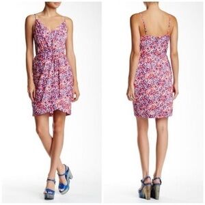 Yumi Kim Jayne Tulip Mini Dress Coral Daisy Floral  Women’s Size XS